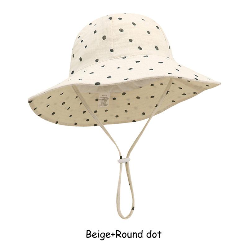 Adjustable Cotton Baby Fisherman Hat Sun Protection Breathable Cartoon Fruit Floral Print for 1-3 Years