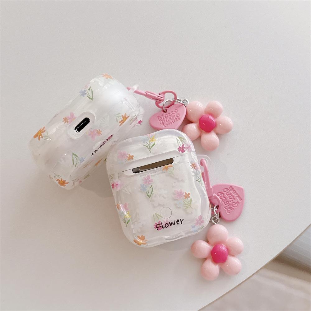 Applicable To Apple AirPods 1 /1 Generation Small Floral IMD Earphone Cover PRO1 Flower Pendant Case PRO1 Protective Cover