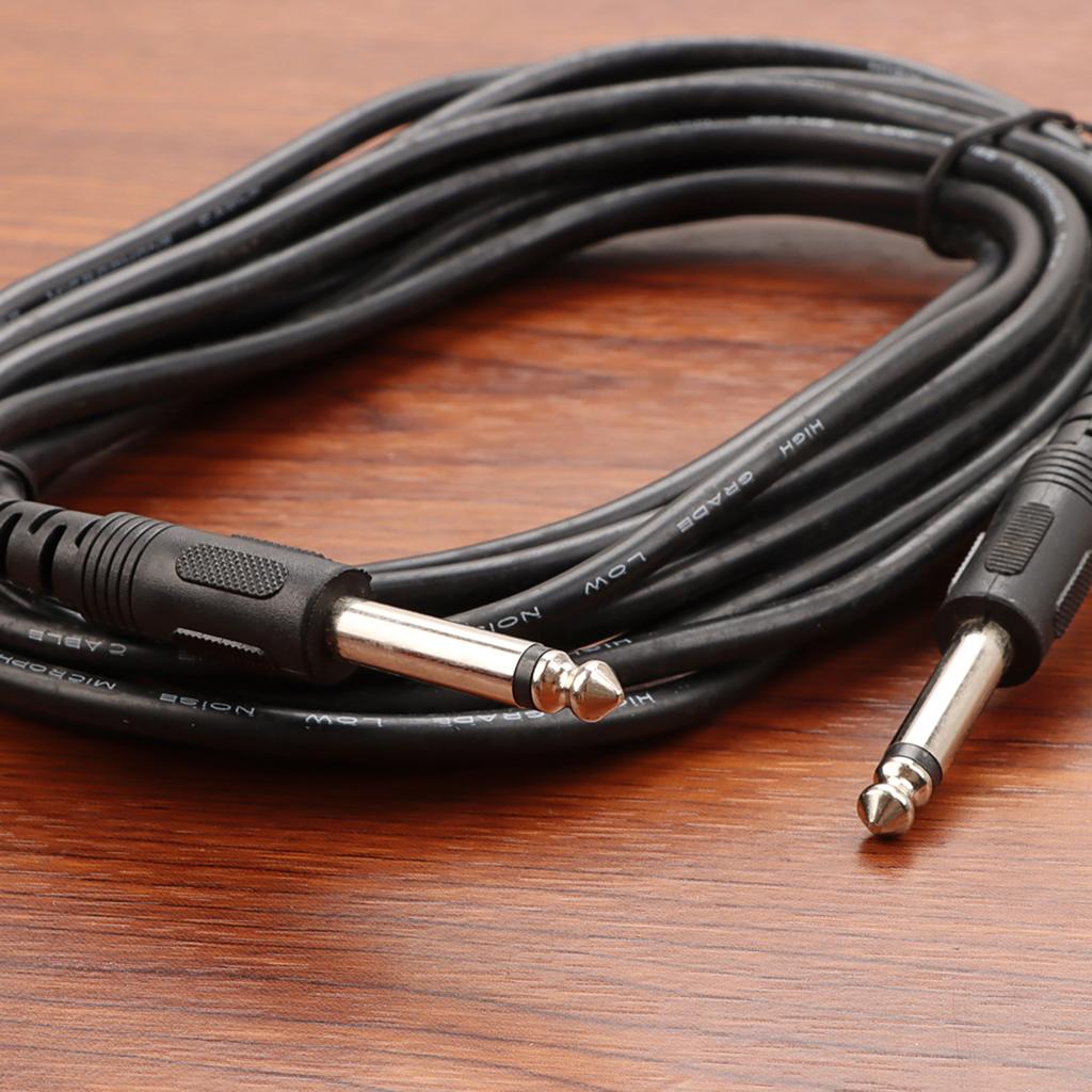 Guitar Lead Instrument Cable 5 Meters Profession Noiseless Guitar Bass Cable Cord Straight To Straight Instrument Cables
