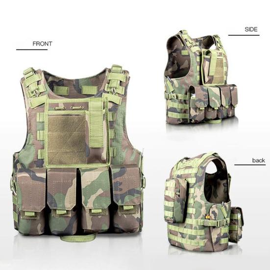 Dětská taktická vesta s více kapsami, nastavitelná plátěná vesta, venkovní bojová vesta pro chlapce a dívky, pro hraní rolí, lov, tréninkové vybavení