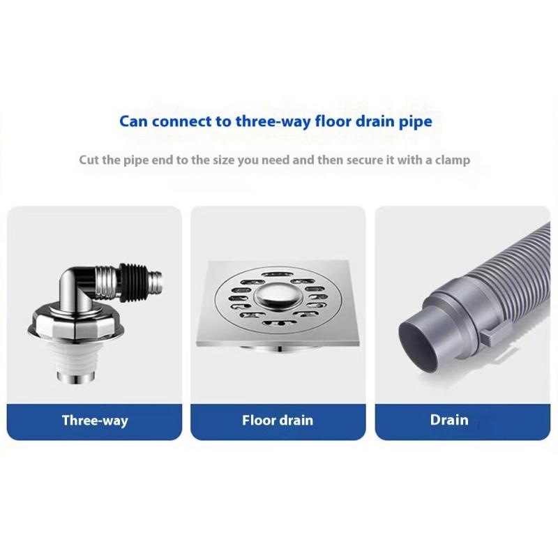 Flexible Extended Drainage Pipe Reinforced Anti Leak Designs Extension Drain Hose For Automatic Washing Machines Use