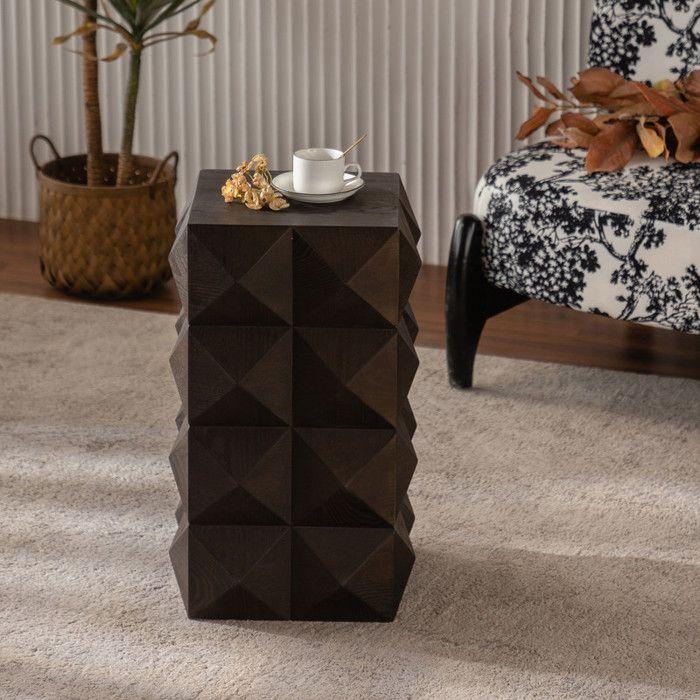 Table d'appoint - MUVOE - Vintage - Bois massif - Hauteur 60 cm - Livré monté