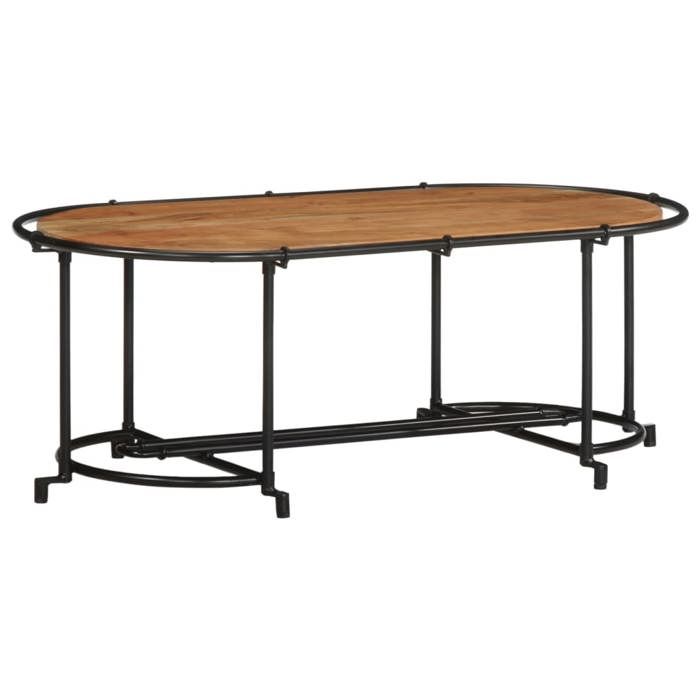 VidaXL Table basse 110x55x40 cm bois massif d'acacia, table latérale, table de salon, table d'accent, bout de canapé, table 4013498