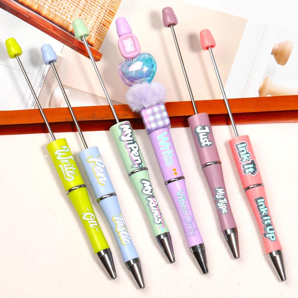 Rotating Acrylic Beaded Pen with Creative UV Printing for Students
