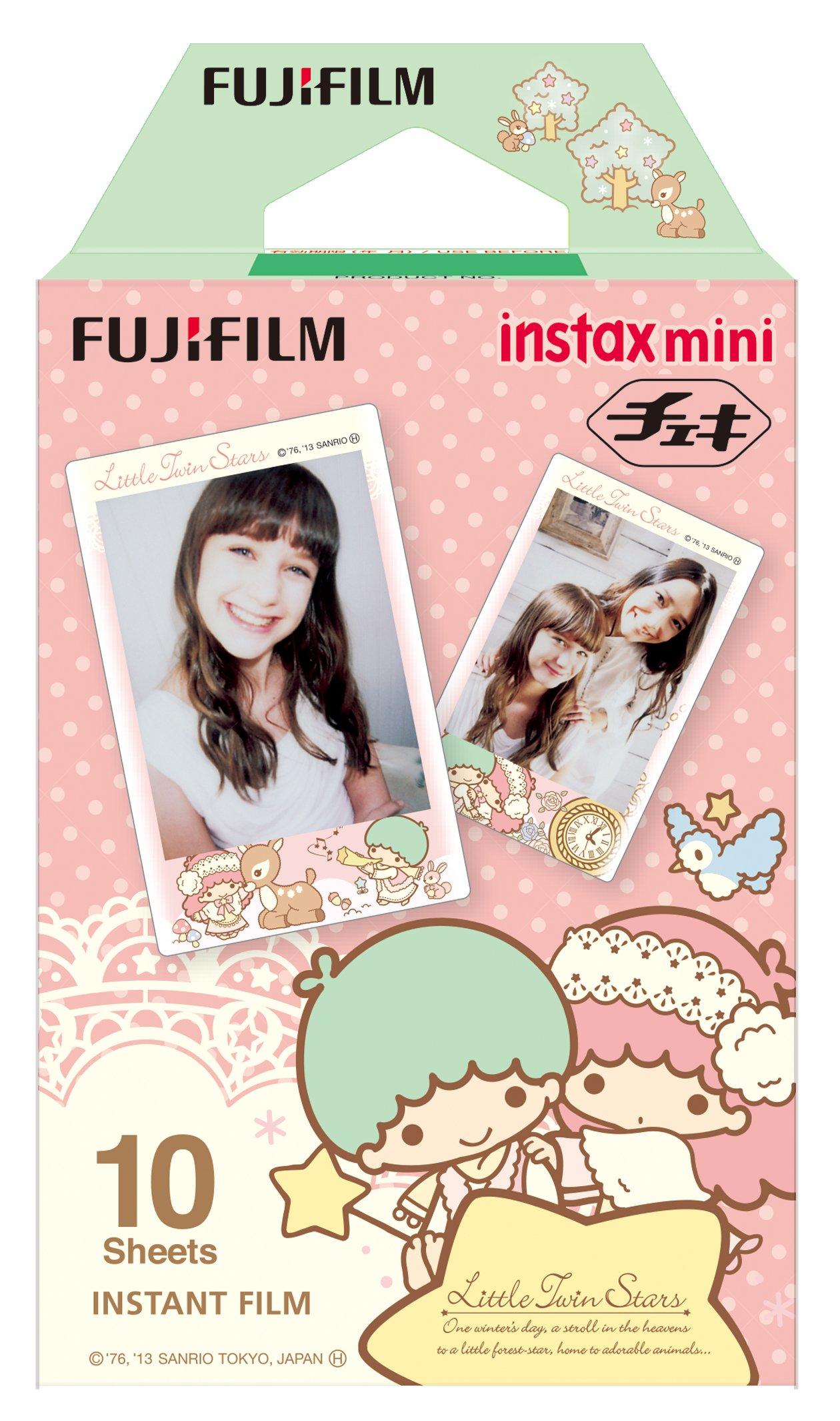 

1 X Fuji Instax Mini Films Usable with Polaroid Mio & 300 - Lomo Diana Instant Back - Little Twin Stars -
