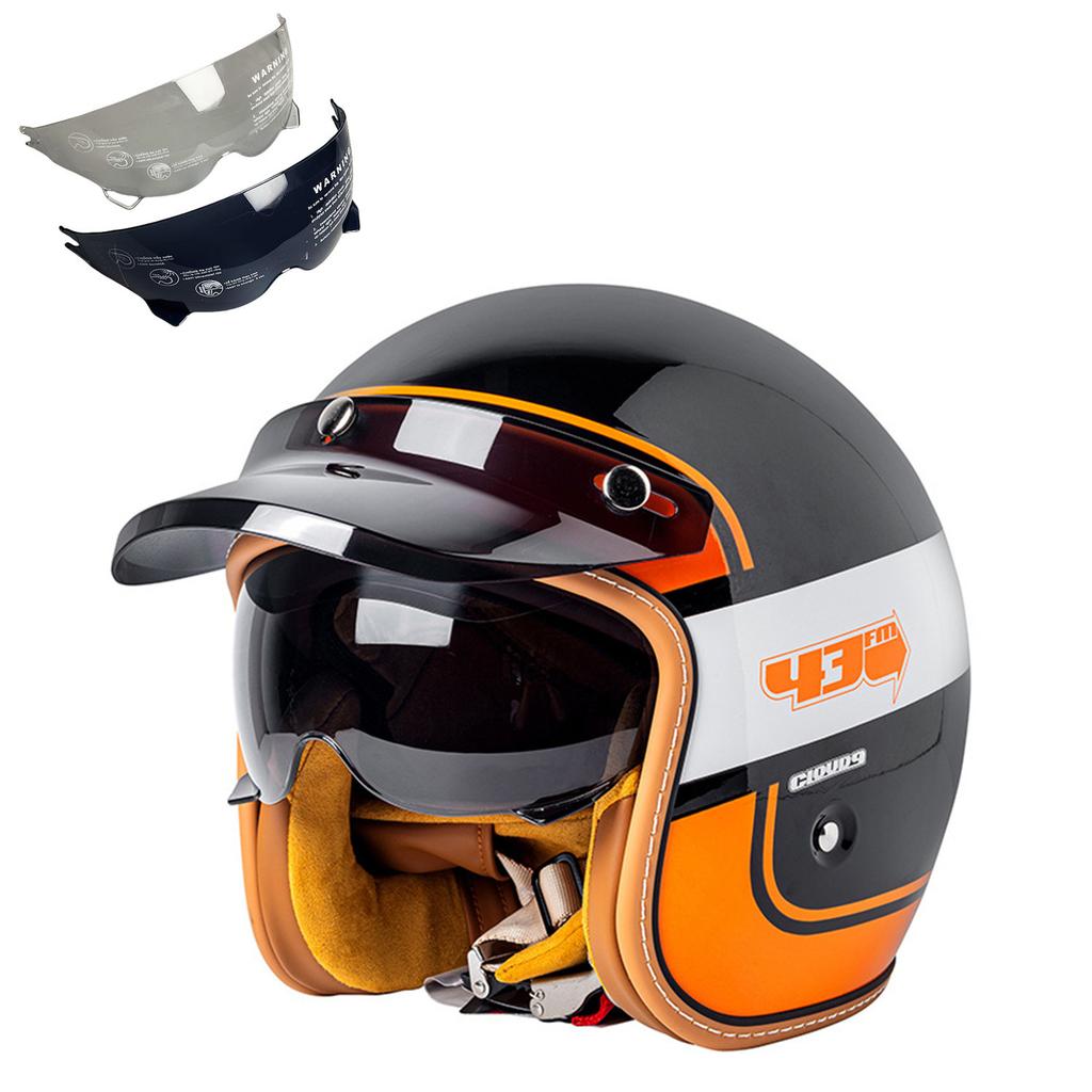 MT-5 Helmet Electric Vehicle Men's and Women's Half Helmets Built-in Goggles Cycling Helmets Four Seasons Battery Car Helmets