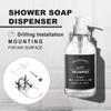 500ml Bathroom Soap Dispenser Bottle Shampoo Shower Gel Refillable Bottle Travel Storage Bottle Transparent Lotion Bottles with Labels