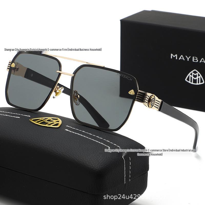 

2025 Fashion Maybach Unisex Large Frame Sunglasses - European & American Style for Driving
