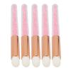 5pcs Glitter Crystal Lip Brush Round Head Portable Fiber Wool Lash Brush for Makeup