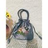 Ethnic style handmade embroidered bag wedding candy handbag middle-aged and elderly shopping mobile phone change bag mini handbag