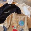 Boys Cotton Long Sleeve T Shirt Fake Two Piece Round Neck Thin Base Layer Top For Spring Autumn Baby Toddler Outerwear