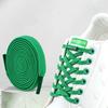 2Pair New Colorful Capsule Lock Shoelaces Without Ties Elastic Laces Sneakers No Tie Shoe Laces Kids Adult 0.6cm Flat Shoelace