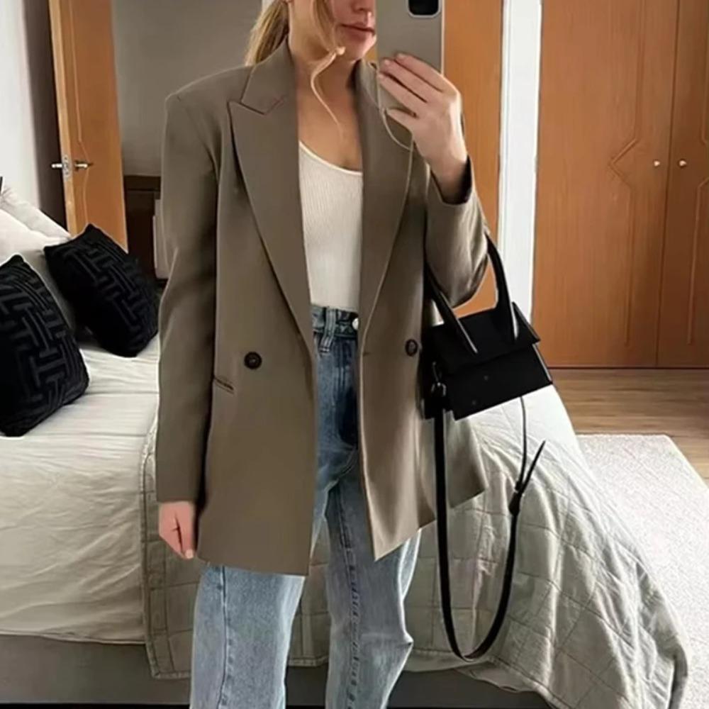 Damen Tailoring Blazer Gerade Büro Blazer für Damen Oberbekleidung Casual Blazer Frau Langarm Damenjacken