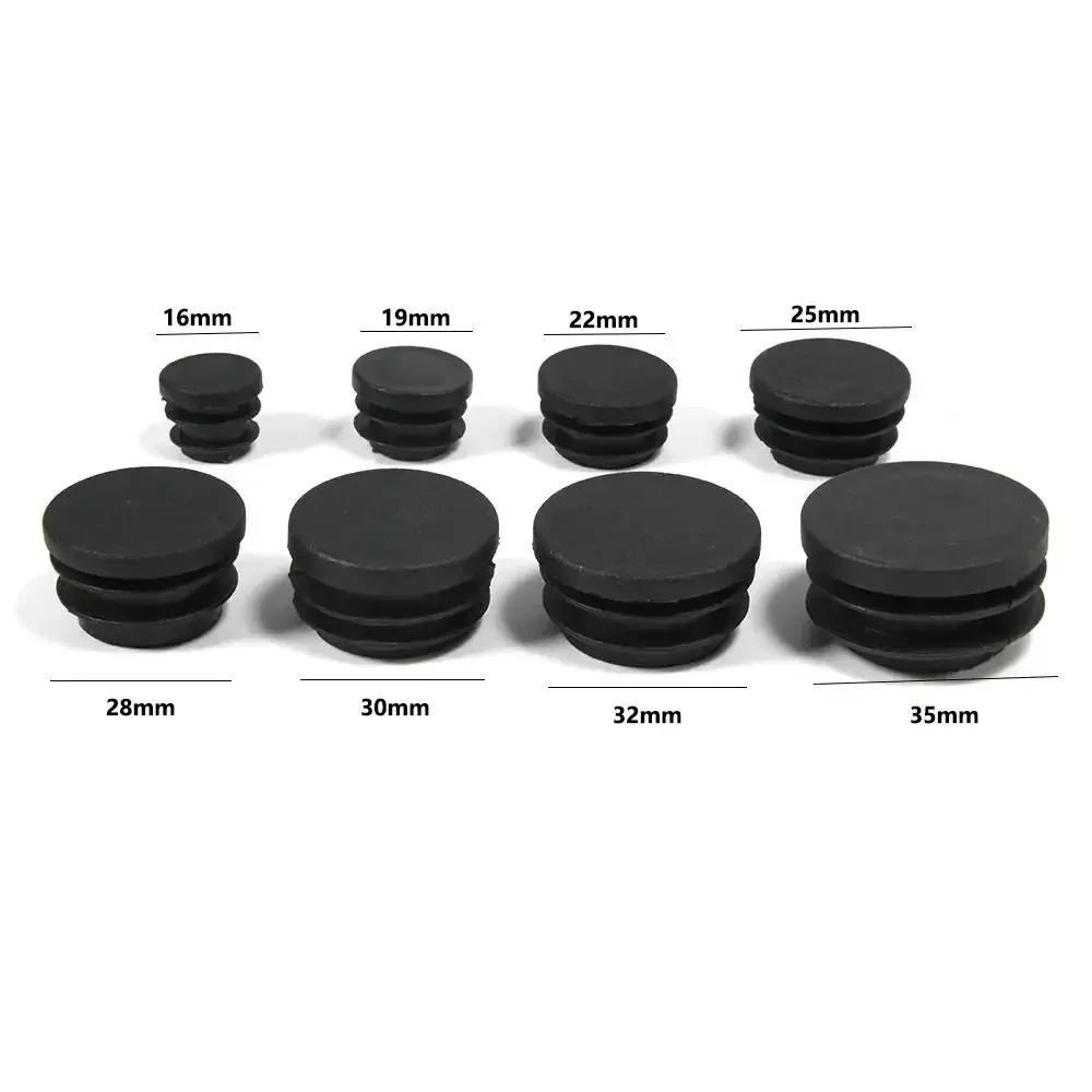 10Pcs Steel Pipe Furniture Leg Plug Pipe Inserts Plugs Floor Protectors Round Tube Dust Cover 16 19 22 25mm Non-slip