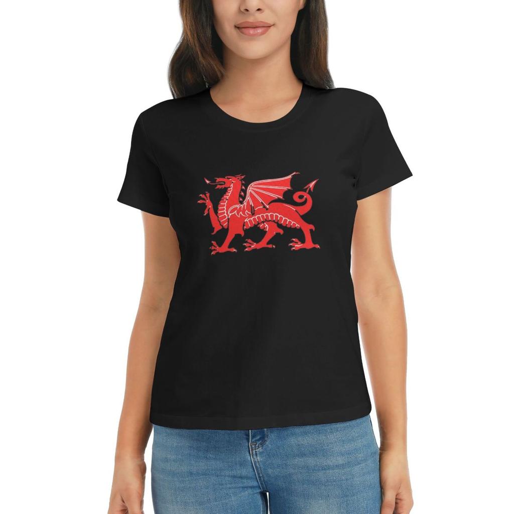 Women TShirt Wrexham Dragons Summer Short Sleeve Tees Round Neck Cotton T Shirts Clothes Tops Streetwear