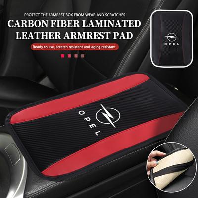 Für Kohlefaser Auto Armlehnenkissen Auto Mittelkonsolen Schutzpolster OPC Astra J H G K Insignia Corsa D B E Mokka Vectra