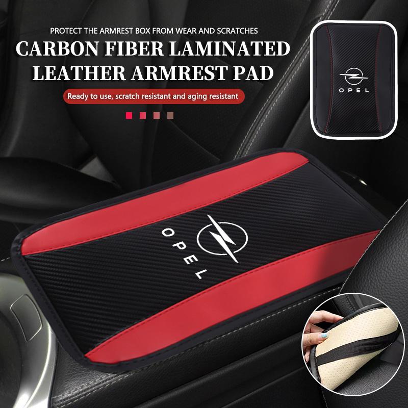 Für Opel Carbon rq19 Fiber Auto Armlehnenpolster Auto Mittelkonsolen-Schutzpolster OPC Astra J H G K Insignia Corsa D B E Mokka Vectra