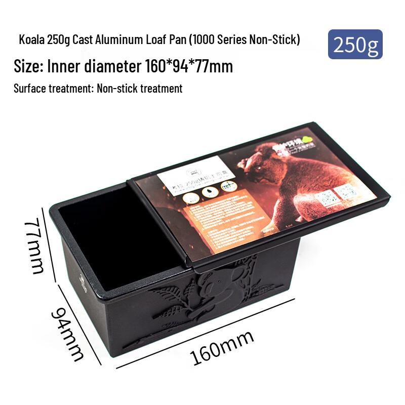 San Neng SN2195 Black Cast Aluminum Toast Bread Loaf Pan