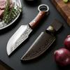 Utility Knife Slicing Meat Fruit Boning Butcher Knife Chef Cooking Cleaver Handmade Wood Handle