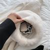 Fur Women'S Small Half Moon Bag Luxury Warm Plush Wrist Bags For Women Fashion Furry Short Handle Clutch Cute Ladies Coin Purses