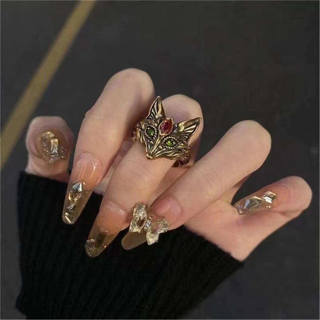Adjustable Boho Fox Rings Finger Accessory for Women and Girls Vintage Style with Unique Design Inspired by Mythology