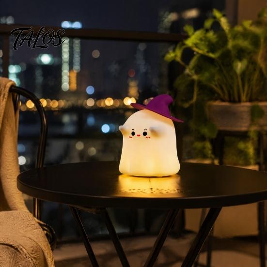Safe Fall-resistant Lamp Magician Ghost Silicone Night Light with Tap Sensing Control, Rechargeable LED for Soft Touch Mood Bedroom Kids Room