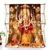 Durga Divine Indian Deity Print All-Seasons Reversible Flannel Throw Contemporary Style Digital Print Home Office Fabric Blanket