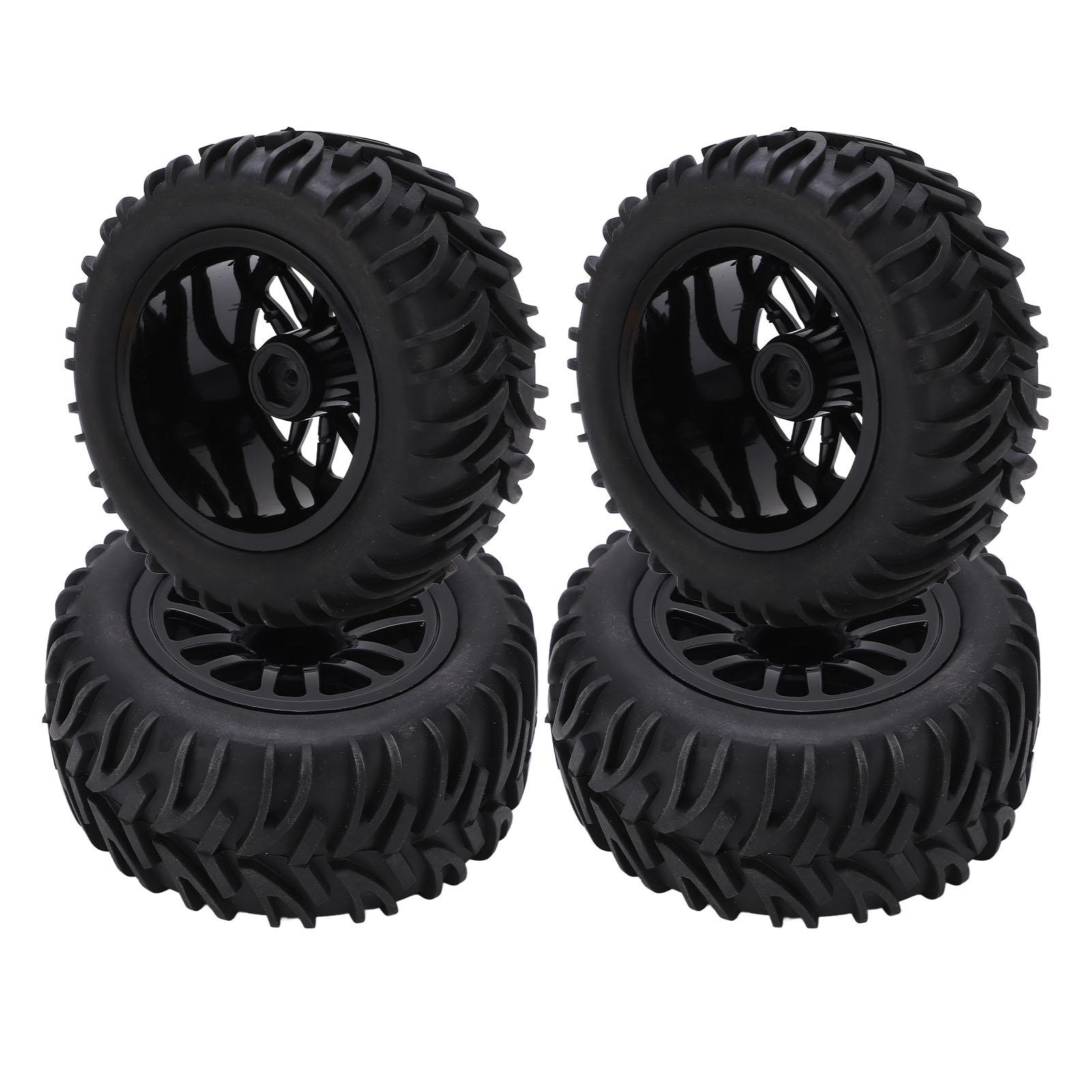 

4Pcs RC Car Tires Wheel Rim Set with Sponge Inserts Arrow Pattern for 18 110 Short Course Truck