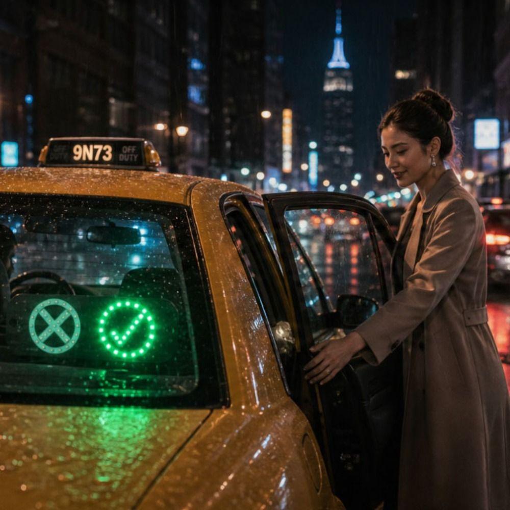 Creative Taxi LED Indicator Light Suction Cup Type Taxi Interior Lights Taxi Cab