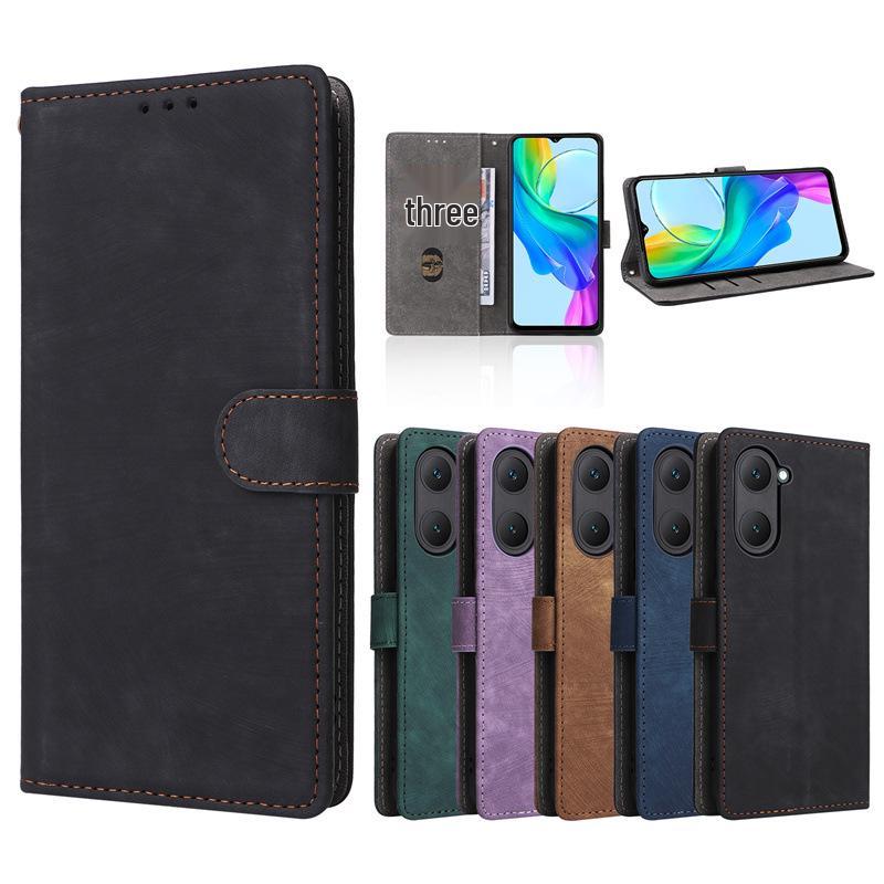 Vivo Y03 4G Leather Phone Case with Card Holder, Stand, Lanyard, and Wallet Features