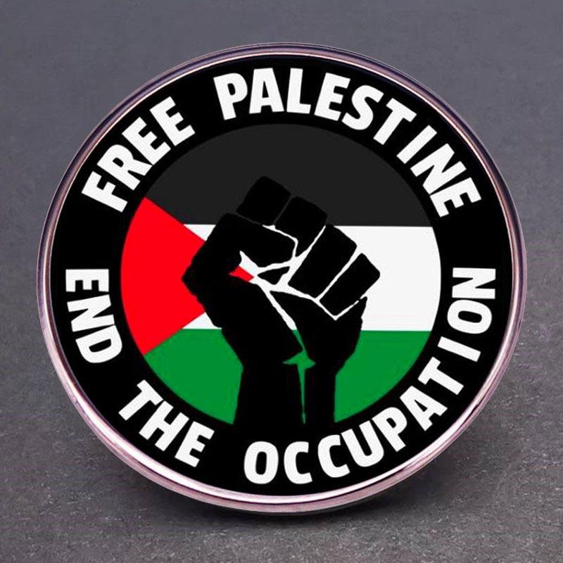 Palästinensische Flagge Anstecknadel Befreiung Palästinas Abzeichen Metalllegierung Zubehör