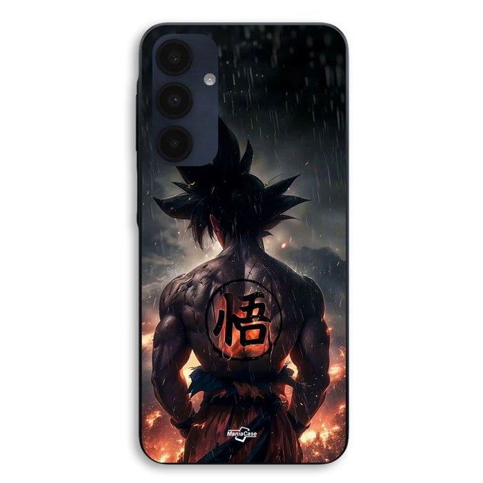 Coque de téléphone - MANIACASE - Samsung Galaxy A15 - Silicone TPU - Dragon Ball Goku - Noir