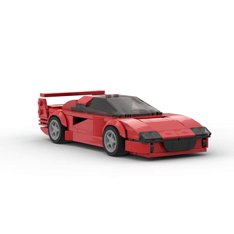 MOC Building Block Speed Series Eight-frame Car Supercar Racing Car F40 Model Toy