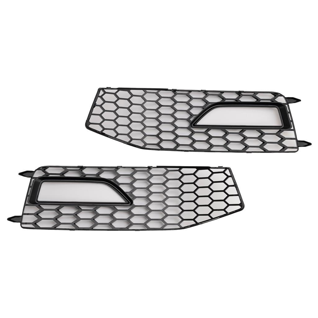 2PCS Bumper Fog Light Lamp Cover Grille Grill Fit A4 S-line S4 2013-2015