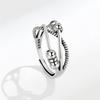 Fidget Spinner Ring Angst für Frauen Kristall Blume Auge Stern Mond Planet Ringe Drehen Anti Stress Verlobung Schmuck