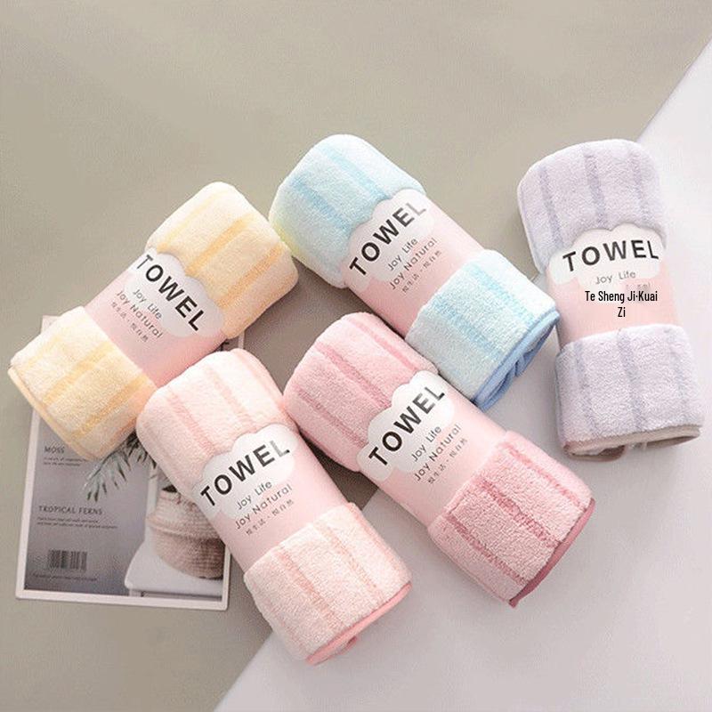 Verdicktes Korallenfleece Handtuchset: Wasserabsorbierendes, fusselfreies, weiches Fünfteiliges Geschenk für Zuhause