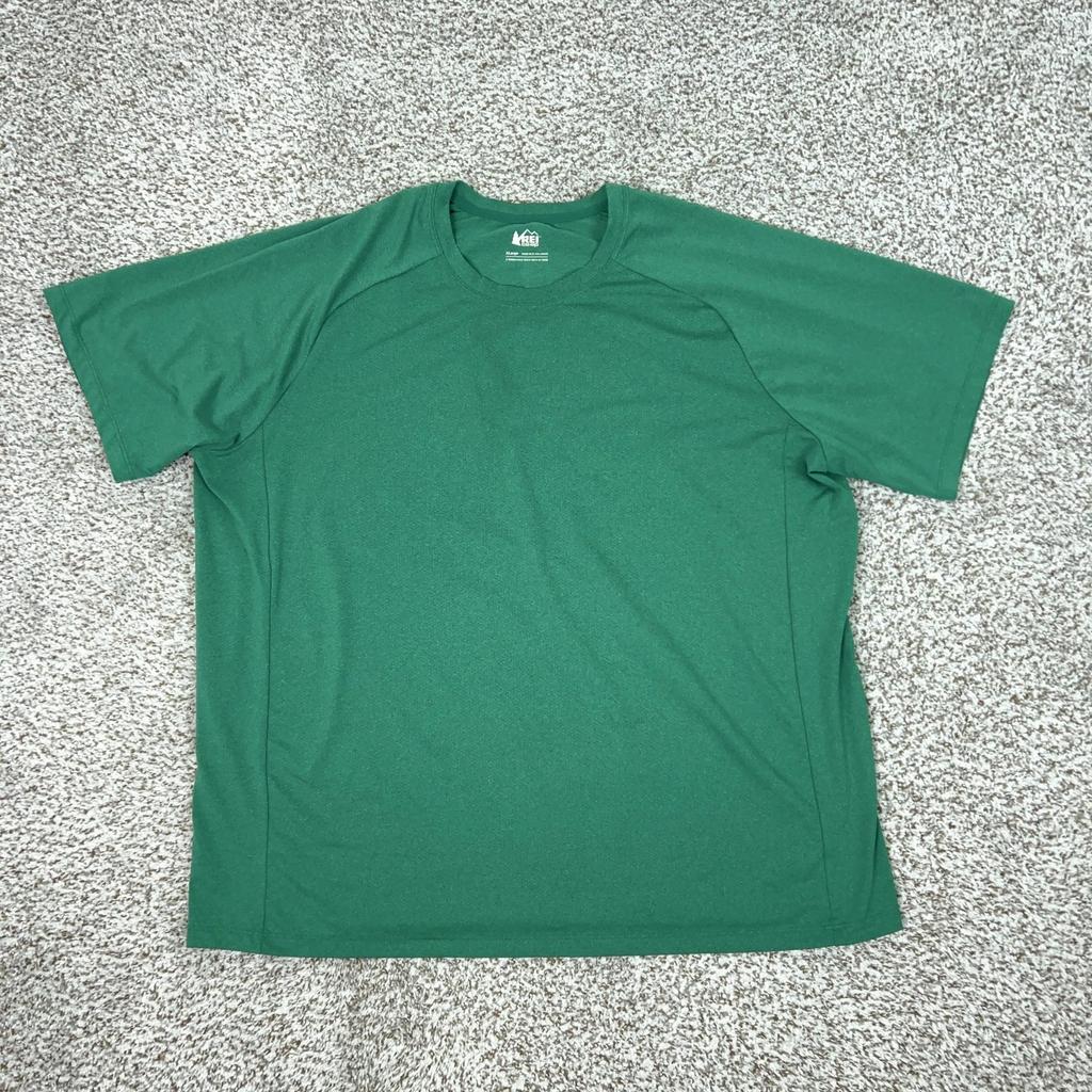 REI Coop Hemd Herren XL Grün Kurzarm Performance Sportlich Wandern Oberteil Basic