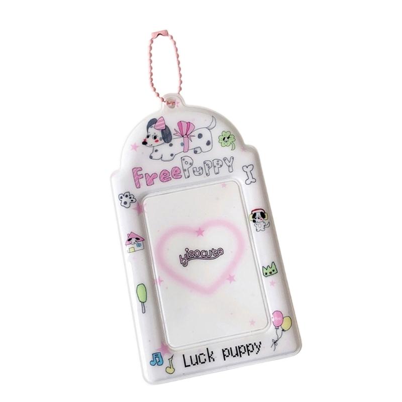 Photocard Holder Korean Popular Photo Card Holder with Keychain ID Cards Holder Pendant Keychain Student Card Sleeves