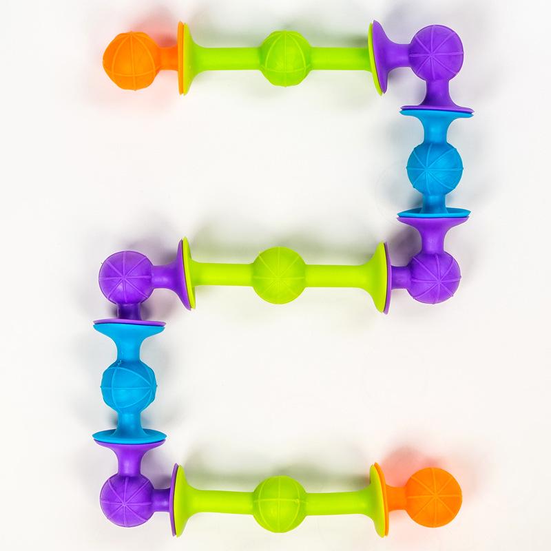 TPR Soft Suction Cup Building Blocks - Fun Educational DIY Toy for Kids