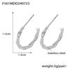 Qiong Yao Stainless Steel C-shaped Hoop Earrings, Fashionable 18K Gold-Plated, Exaggerated Design