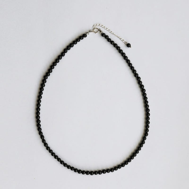 Modernlike Silver 925 Onyx Black Necklace 4mm