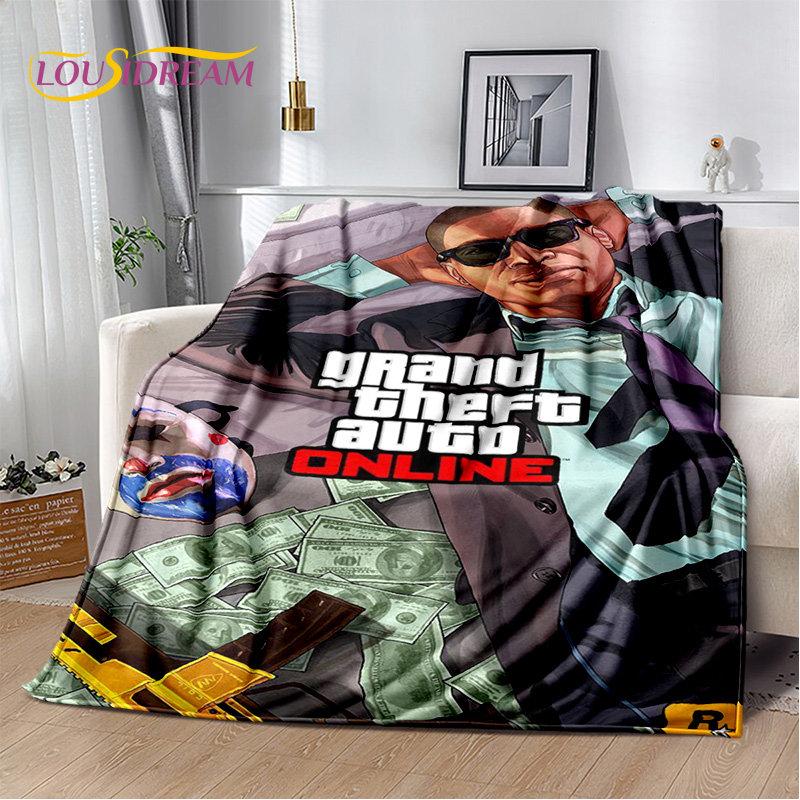 Grand Theft Auto GTA Game Gamer Soft Plush Blanket,Flannel Blanket Throw Blanket for Living Room Bedroom Bed Sofa Picnic Cover