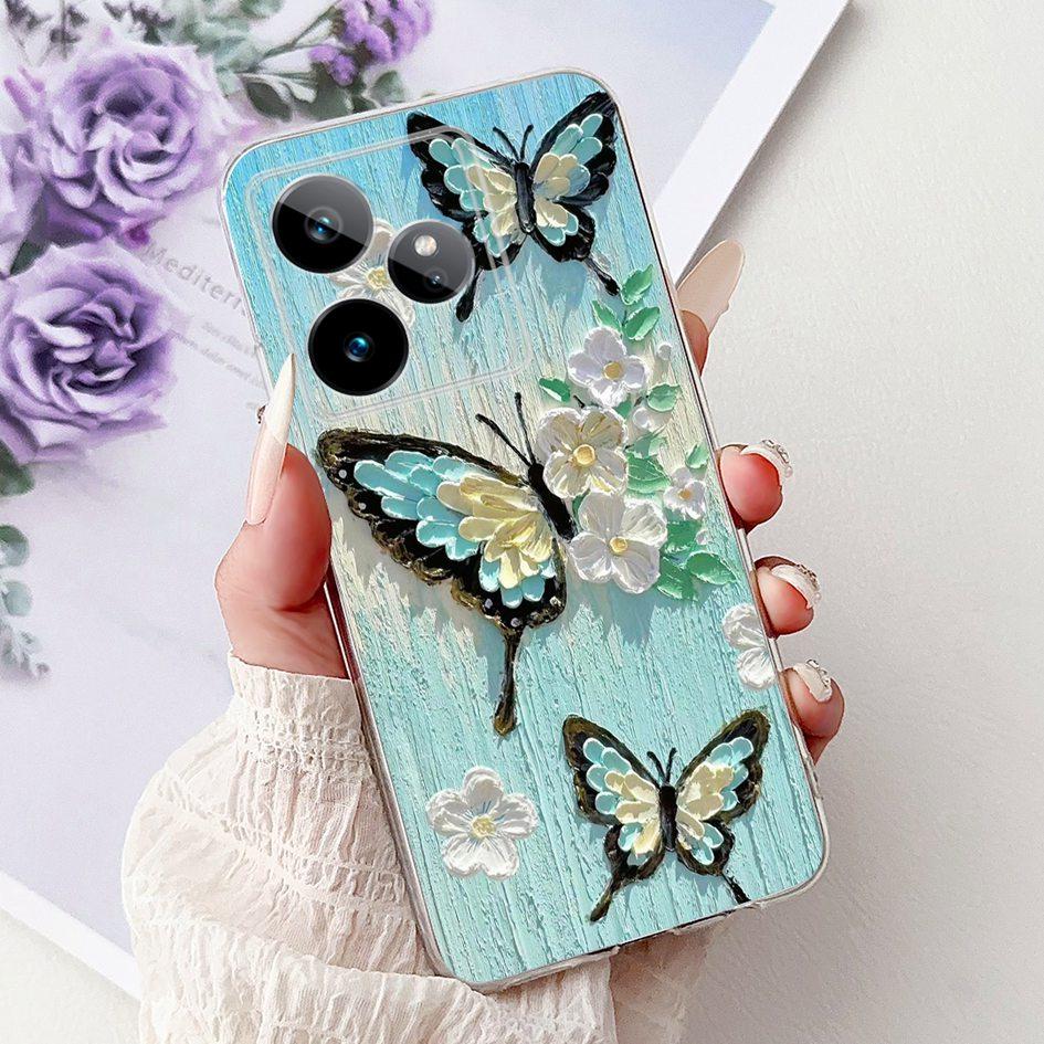 For Realme GT 7 7T Case 2025 Popular Flower Soft Clear Silicone TPU Protective Cover For Realme GT7 Pro RMX5011 Phone Case Shell