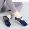 Five Toes Women Yoga Socks Silicone Non-slip Bandage Ballet Pilates Socks Backless Breathable Cotton Indoor Dance Sports Socks