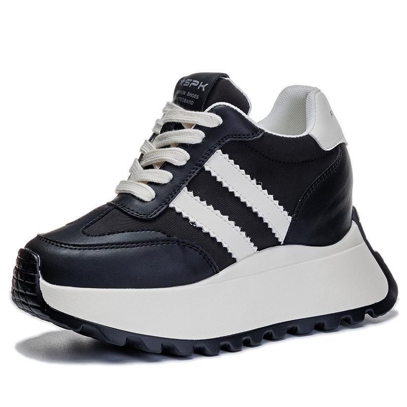 Nowe oddychające buty typu "dad shoes" z ukrytym podwyższeniem, platforma, siateczka, małe buty sportowo-rekreacyjne