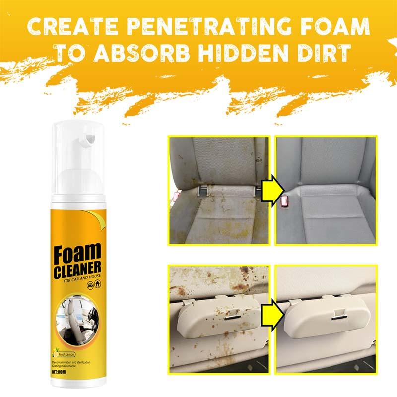 SEAMETAL 150/60ML Multi-Purpose Foam Cleaner Spray Leather Cleaning Auto Home Surfaces Foam Cleaners for Car Wash Maintenance