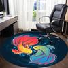 1pc Koi Fish Sticker Chair Carpet for Office, Soft Flannel Throw Mat, Perfect for Office,Holiday Party Decoration Choice yy251113119