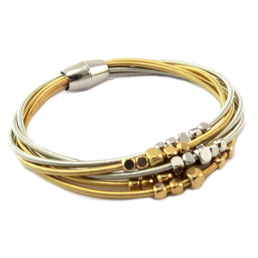 

Les Trésors De Lily [P6573] - Этнический браслет «Килиманджаро» серебро-золото (6 рядов)