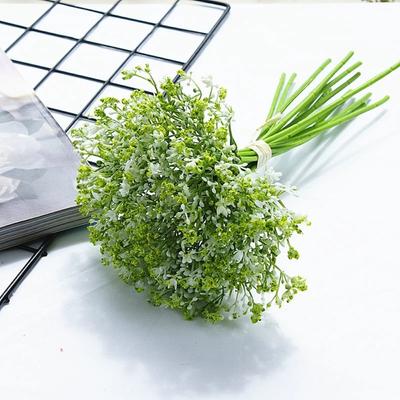 1 Bundles Plastic Flower Artificial Baby's Breath Plants Baby's Breath Artificial Flowers Gypsophila for Home Hotel Decor Wedding Bouquet