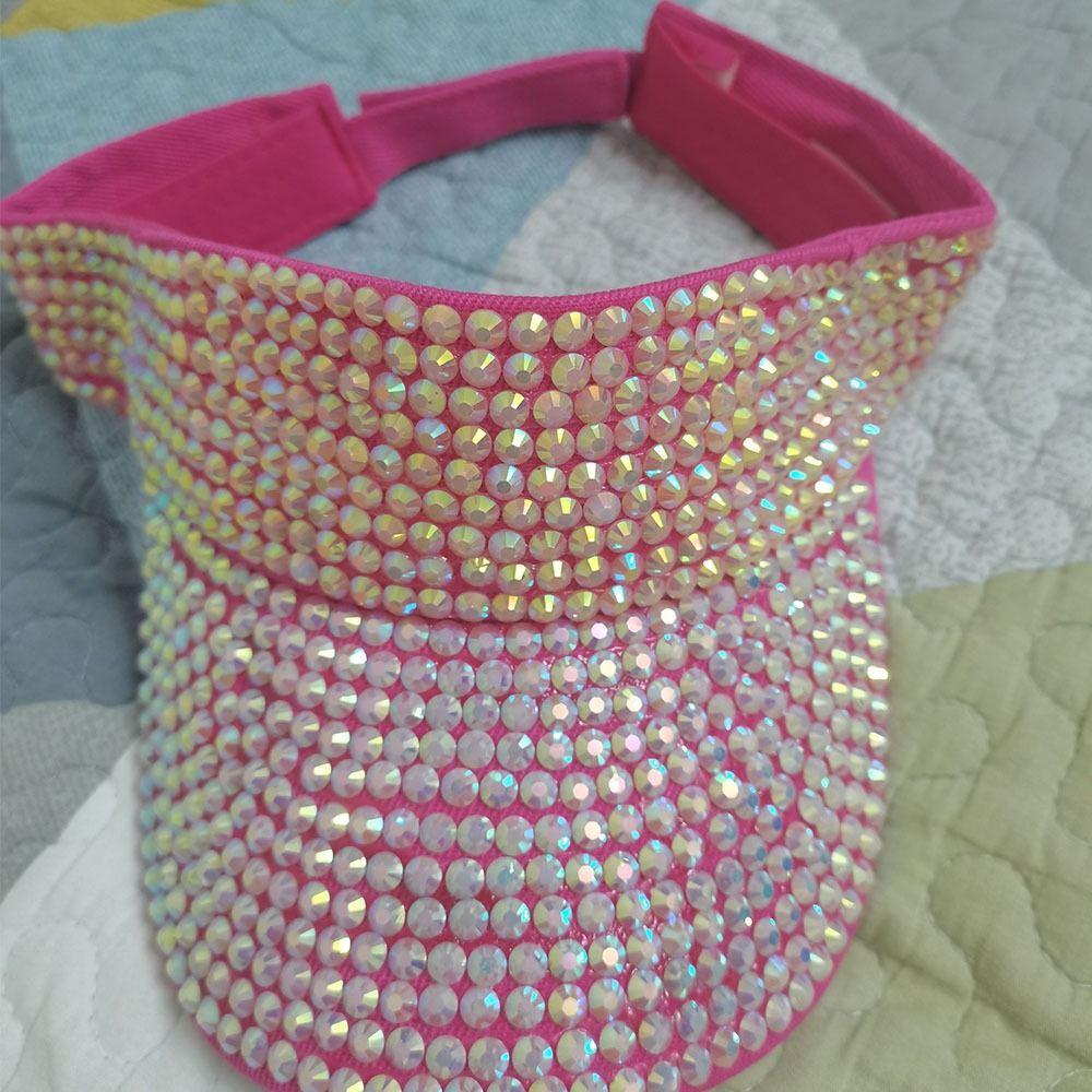 Casual Rhinestone Women Hats Empty Top Adjustable Baseball Cap Beach Cap Summer Spring
